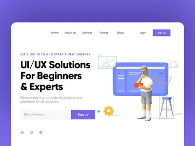 UI/UX Designing Solution - Web Header app ui app ui ux ui ui ux design ui ux designer ux webheader website website header