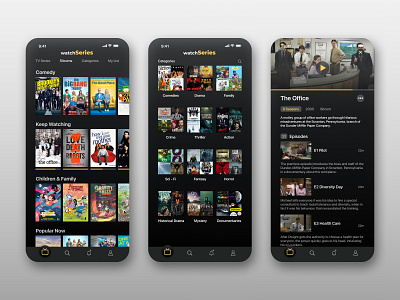 watchSeries - iOS App app app design application design ios app ios app design ui ui app ux