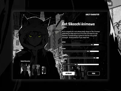 UI Anime Character Game design game ui ui design