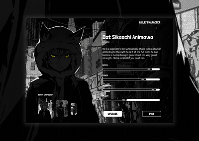 UI Anime Character Game design game ui ui design