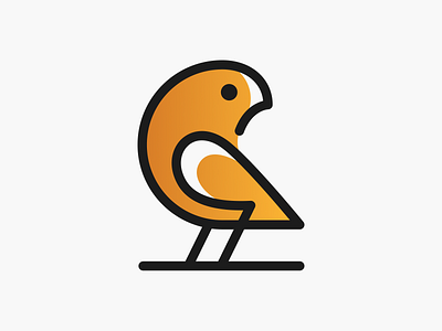 Golden Parrot! bird brand brand design brand identity branding golden icon illustration logo logo design logodesign mark minimal monoline nest parrot symbol tweet