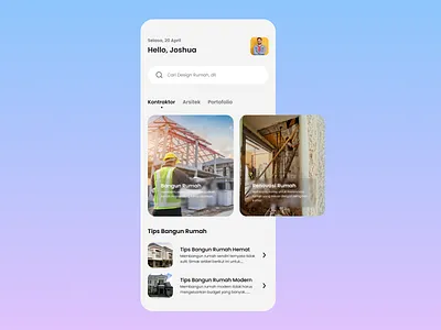 Contractor Design App android app app concept app design apple application design illustration interface logo mobile mobile design ui ui design uiux user experience user interface ux design website
