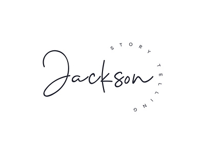 Jackson LOGO branding minimal minimalist story storyboard storyboarding storybook storytelling tell telling write writer writer logo writers writing written