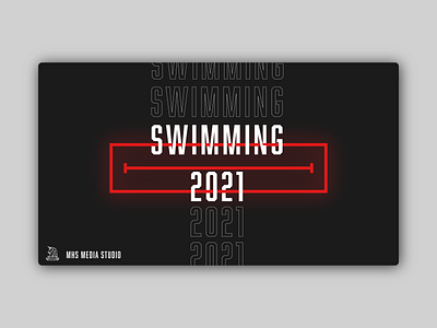 Swimming Montage Graphics Design 2d adobe illustrator branding clean concept creative dark design flat graphic design illustrator minimal modern neon outline poster red type typography vector