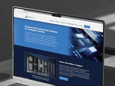 AsteraLabs.com Concept design laptop web design website