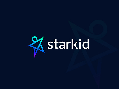 Starkid Logo Design app logo branding child logo colorful education fredom growth icon kids learning logo logo design logo designer logotype minimalist modern logo monogram star transfer unique logo