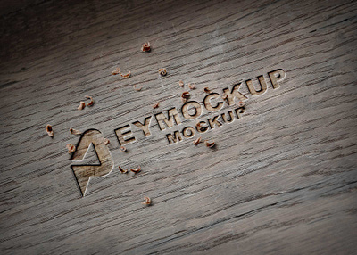 Wooden Cutter Logo Mockup cutter logo free latest mockup mockup design mockup psd premium premium psd psd psd mockup wood mockup