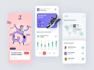 Unusual Invest Dashbaord application design interface startup ui ux