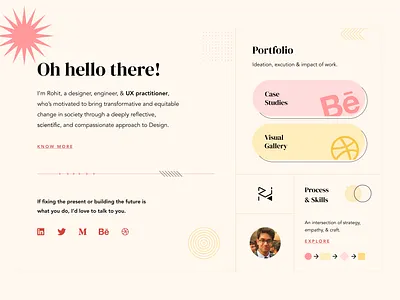 Personal Website - Theme Exploration #4 composition graphic design identity landing page personal website portfolio ui design web design