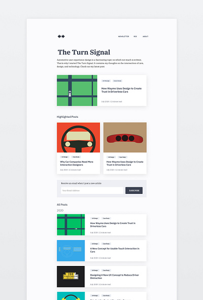 My Personal Blog blog branding minimalist ui web web design website