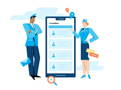 CrewBase welcome illustration adobeillustrator branding character characterdesign color design icons illustration vector