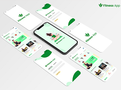 Fitness Mobile App UI adobexd app design figma fitness fitness app fitness app ui fitness club fitness logo gym app gym logo gym ui illustration ui ux yoga yoga app yoga fitness yoga ui zumba