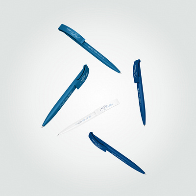 Corporate pens Colibri branding illustration pen typography