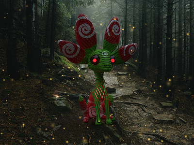 NVIDIA Studio unofficial mascot 3d 3d art adobe dimension adobe illustrator animation art branding characterdesign competition composition creative glow graphic design image modeling mystic nvidia photoshop prographicshots studio