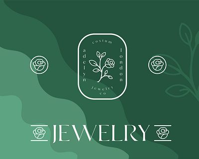 JEWELRY COSMETIC LOGO beauty logo botanical botanical logo branding design flat icon logo luxury brand minimal typography