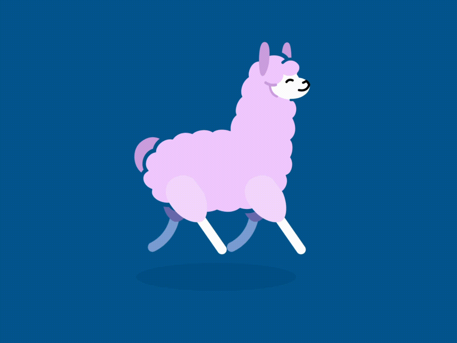 Happy alpaca after effects alpaca animals animation animation 2d character animation illustration inspiration lama mograph motion motiondesign motiongraphics muzli