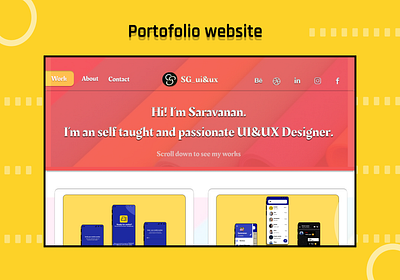 portofolio website work page design portfolio portofolio website web