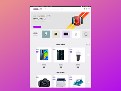 Online Shop for Electronics (ecommerce) 3d app dailyui ecommerce app ecommerce design ecommerce website electronic online shop online store product page shop shopping shot trend webdesign