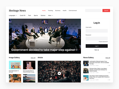 News Site Concept bestux clean concept minimal news news app newsfeed ui ux website