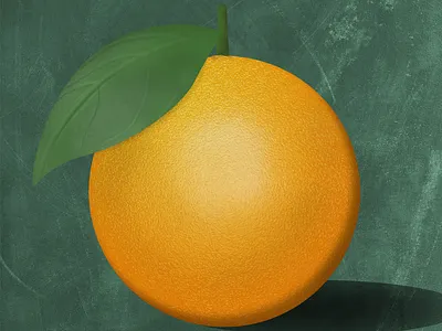 Just an Orange fruit illustraion photoshop
