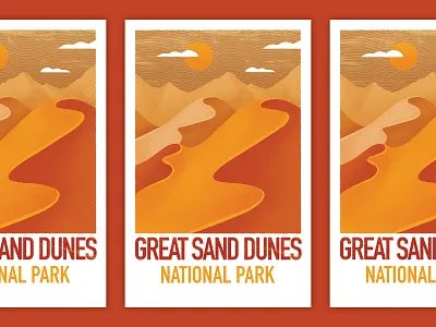 Great Sand Dunes design dessert drawing dunes environment grain grainy illustration landscape national park procreate sand series shading texture