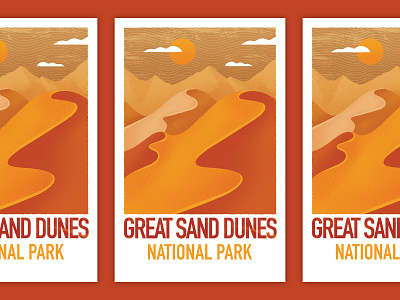 Great Sand Dunes design dessert drawing dunes environment grain grainy illustration landscape national park procreate sand series shading texture