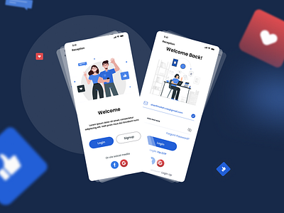 Sign in Form with the onboard UI design form design illustration ios app login minimal mobile app onboard design onboard ui registration sign form sign in form sign in page signup page ui ui design ui designer uidesign uiux vector