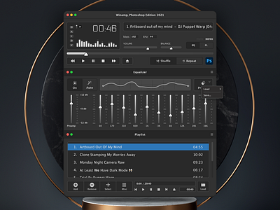 Photoshop Winamp Skin adobe photoshop equalizer music controls music player music skin photoshop player playlist winamp winamp skin