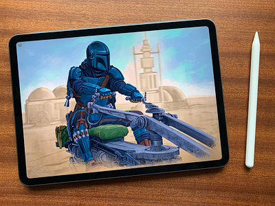 The Mandalorian 🔫 illustration illustration art illustrations illustrator ipadpro ipadproart mandalorian mando pank.in pankaj juvekar pankdesigns procreate procreate app procreate art procreateapp star wars starwars switzerland themandalorian zurich