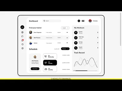 workout management dashboard dashboard ui workout app