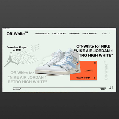 Off White Website Concept adobexd concept design home page nike offwhite redesign ui uidesign uiuix ux uxdesign web webdesign website