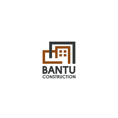 BANTU Construction logo branding construction company logodesign logotype