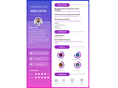 Resume Design design figma ui