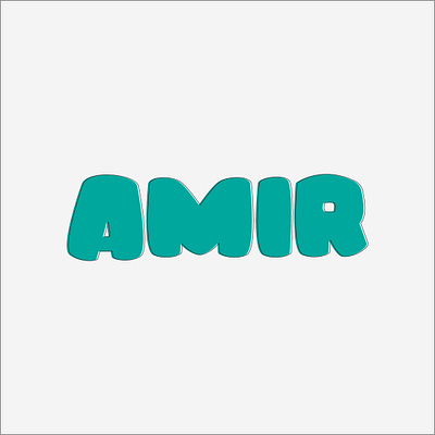 AMIR illustration logo logotype typography