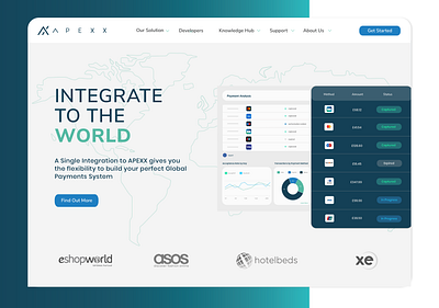 Homepage Design - APEXX Global fintech branding homepage ui ui ui design website design