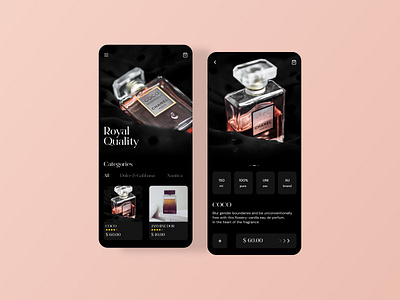 Perfume app concept UI Design branding design figma figmadesign icon logo splash screen typography ui ux