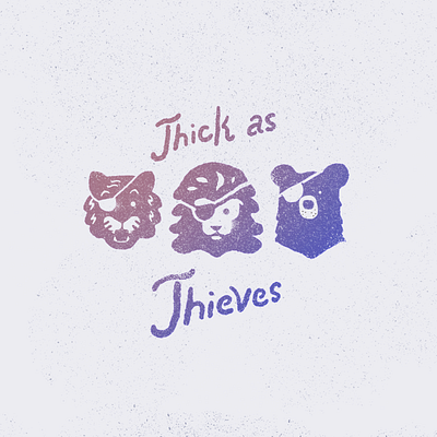 Thick As Thieves animal bear bears drawing hand drawn illustration lion lion head lions procreate thief thieves tiger tiger mascot tigers wild wild animal wilderness wildlife