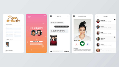 Case study: Dating app animation app branding design graphic design icon illustration logo marketing minimal programming seo typography ui ux vector vue web webdesign website