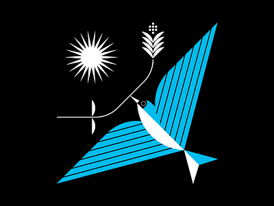 Tree Swallow animal bird black blue flying geometric art geometric design grass illustration line plant simple sun swallow texture vector white wildlife wings