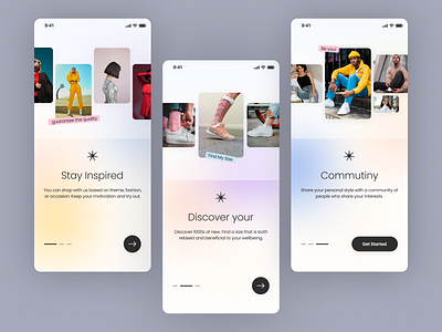 Onboarding e-commerce app branding clean design illustration minimal mobile ui ux web