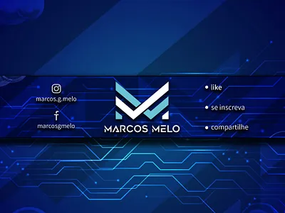 Marcos Melo YouTube Banner banner banner design banners brand identity branding graphic design identity logo logodesign youtube youtube banner