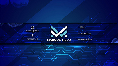 Marcos Melo YouTube Banner banner banner design banners brand identity branding graphic design identity logo logodesign youtube youtube banner