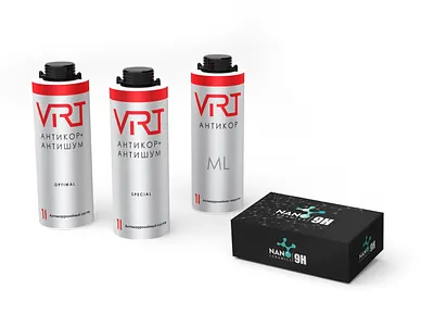 VIRT / Nano ceramics 9H - anti-noise/anticor coatings brands 3d modeling branding design illustration logo typography