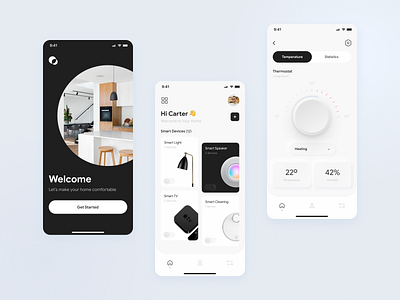 Smart Home | Mobile App Design app design home automation house ios ios design ios ui mobile app mobile design mobile ui mobile ux remote control smart smart device smart home smart home app smart home mobile smarthome app ui ux