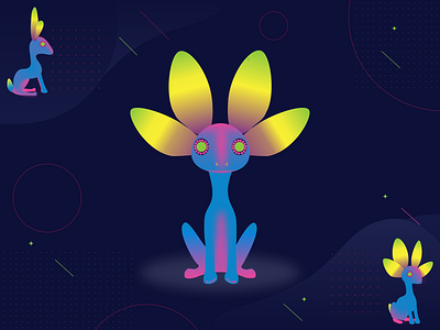 NVIDIA Unofficial Mascot Design alebrijes blue bright colors challenge fantasy character green mascot nvidia unofficial mascot nvidia unofficial mascot nvidia x dribbble pink rabbit weekly challenge weeklywarmup yellow