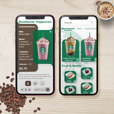 Starbucks ui design app design ui ux web xd xd design