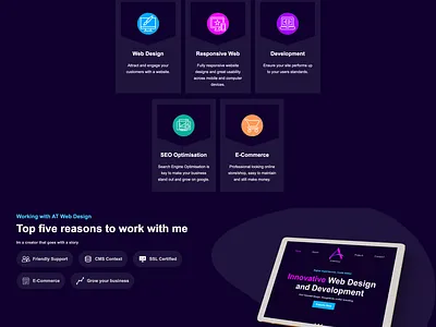My New Portfolio Site - AT Web Design adobe xd adobe xd design design freelance design freelancer portfolio portfolio site ui ux web webdesign webdesigner webdeveloper webflow website