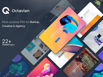 Octavian - Multipurpose Creative PSD Template 3d 3d illustration 3d illustrations design illustration ui ui kit ui ux user interface ux ux design vector web design website