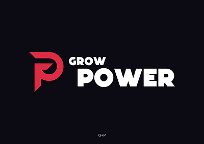 Grow Power Logo design flat illustration illustrator logo minimal vector