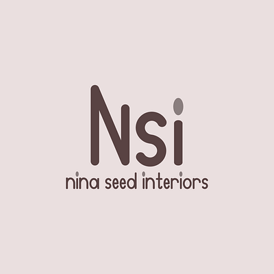 Nina Seed Interiors design logo vector